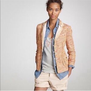 J. Crew Collection Lollipop Tweed Jacket Blazer Size 0 Academia Preppy Work